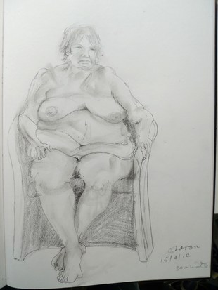 Life drawing by Ron Freeman