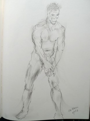 Life drawing by Ron Freeman