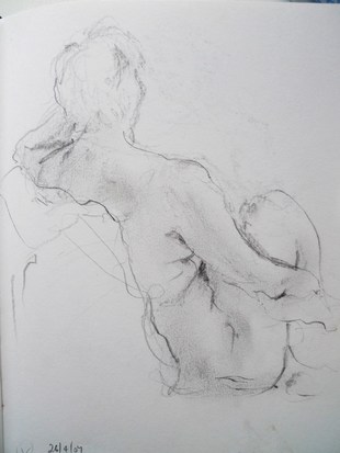 Life drawing by Ron Freeman